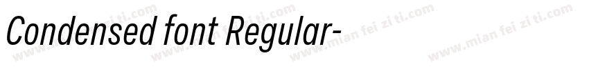 Condensed font Regular字体转换